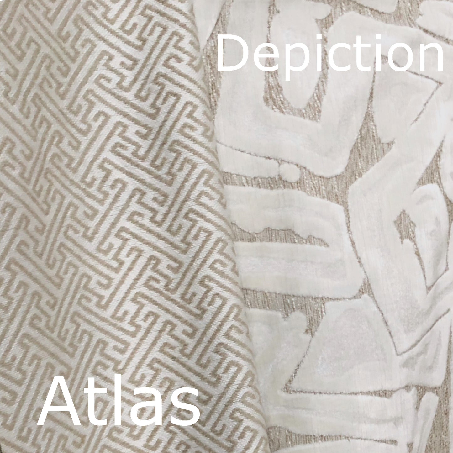 Atlas Greek Key Geometric Warm White Light Brown Pillow Cover (Fabric by the Yard avail