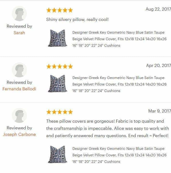 Designer Navy Blue Taupe Greek Key Chenille Texture Pillow Cover Cushion Pillow Case Euro Sham 16x16 18x18 20x20 22x22 24x24 26x26 28x28 Lumbar Pillow 12x18 12x20 12x24 14x20 16x26 by Aloriam