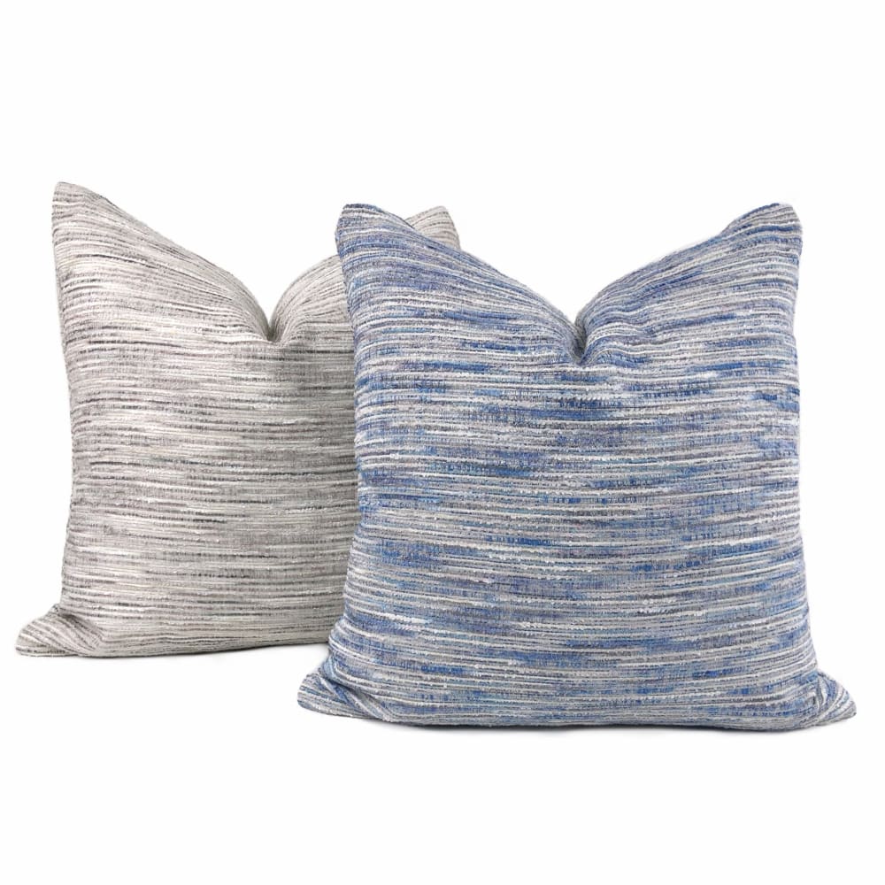 Erie Cream Gray Taupe Tonal Slub Chenille Pillow Cover - Aloriam