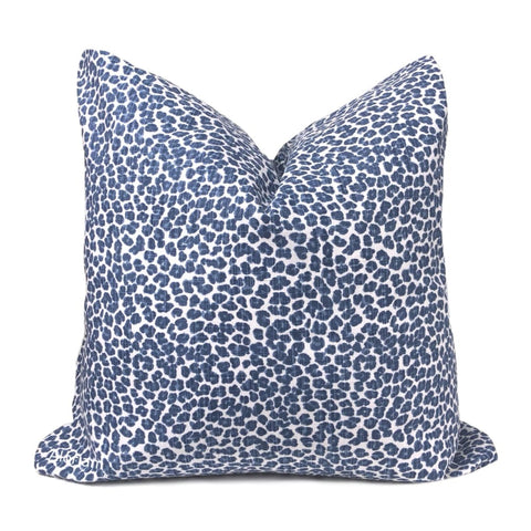 Conan Blue & White Leopard Print Pillow Cover - Aloriam