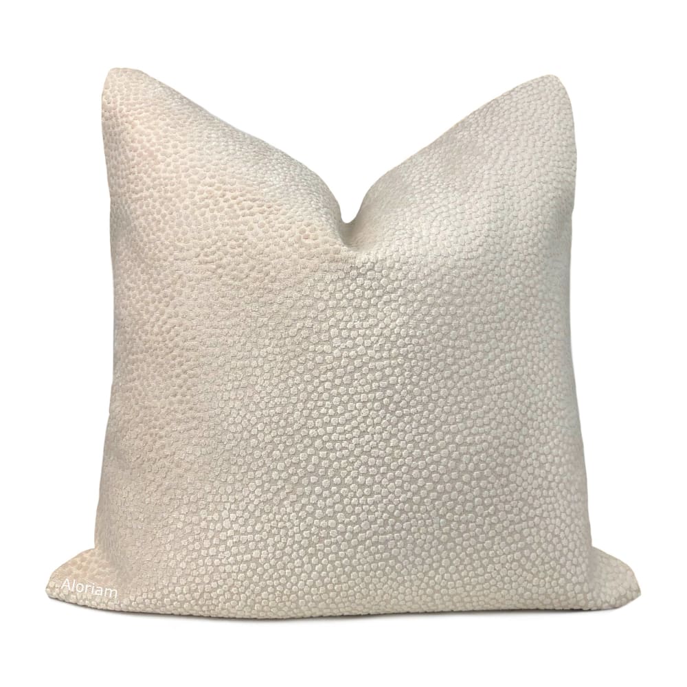 Esme Ecru Velvet Dots Pillow Cover - Aloriam