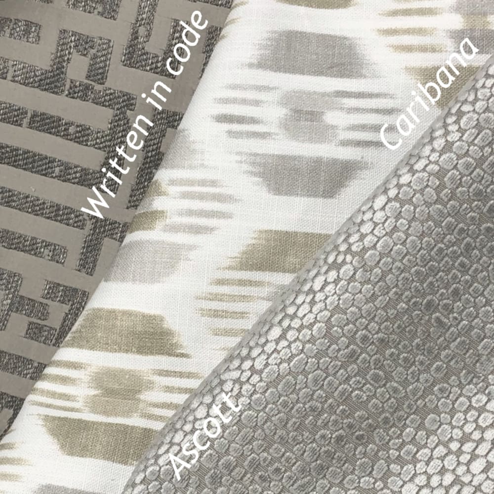 Holly Hunt Written in Code ’Pale Silver’ Driftwood Brown Abstract Maze Pillow Cover (Fabric by the Yard available) - Aloriam