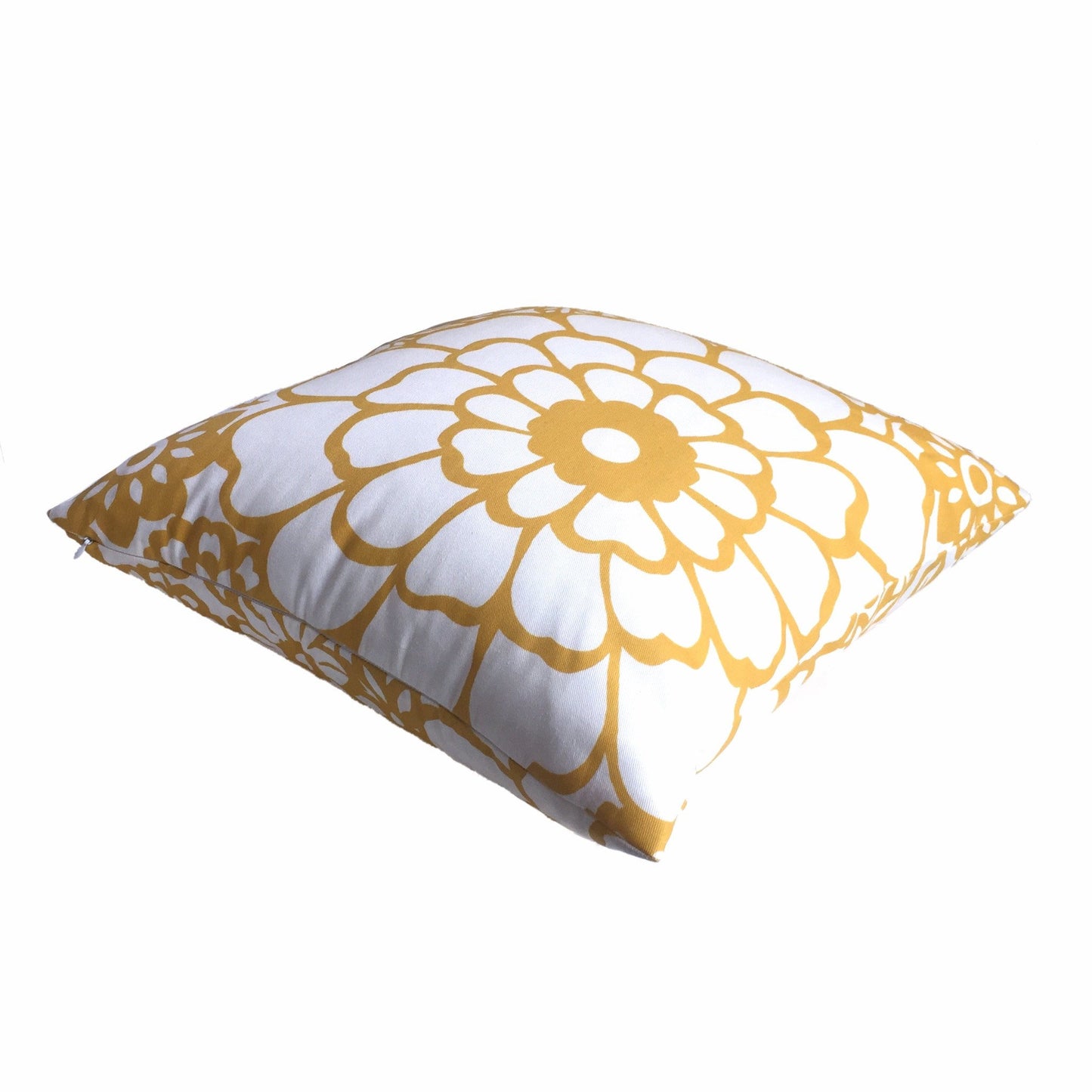 Thomas Paul Seedlings Fiesta Yellow White Floral Pillow Cover by Aloriam