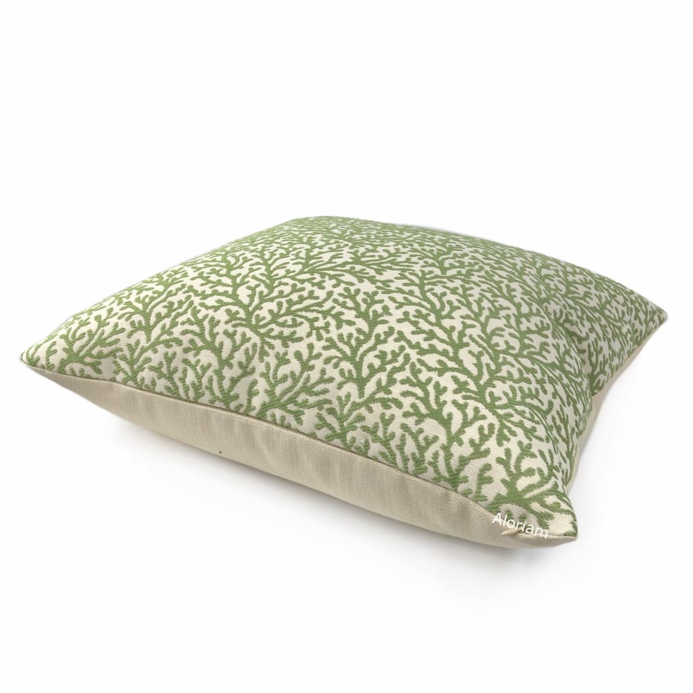 Amherst Green Coral Botanical Pillow Cover (Kravet fabric) - Aloriam