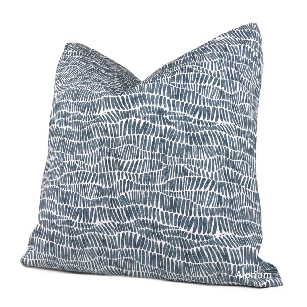 Anouk Blue White Abstract Pillow Cover - Aloriam