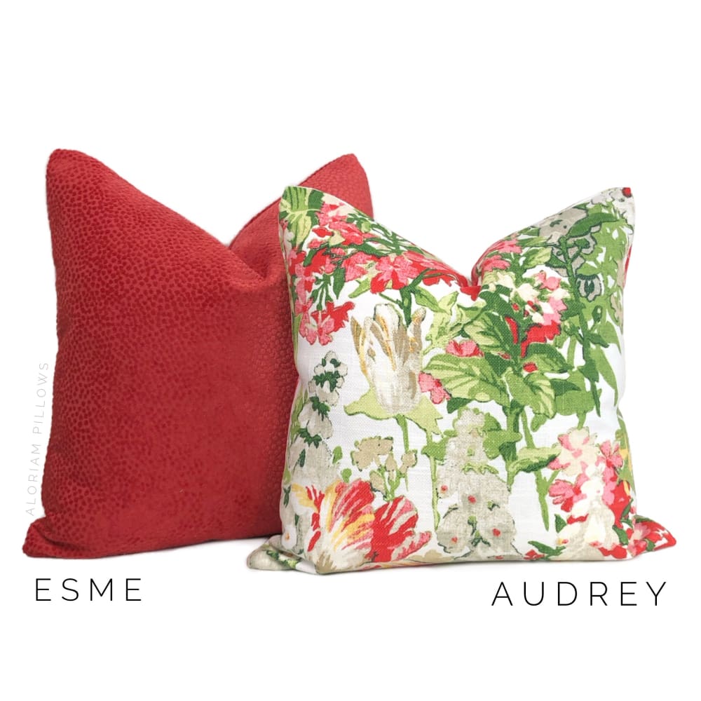 Audrey Garden Floral Pillow Cover - Aloriam