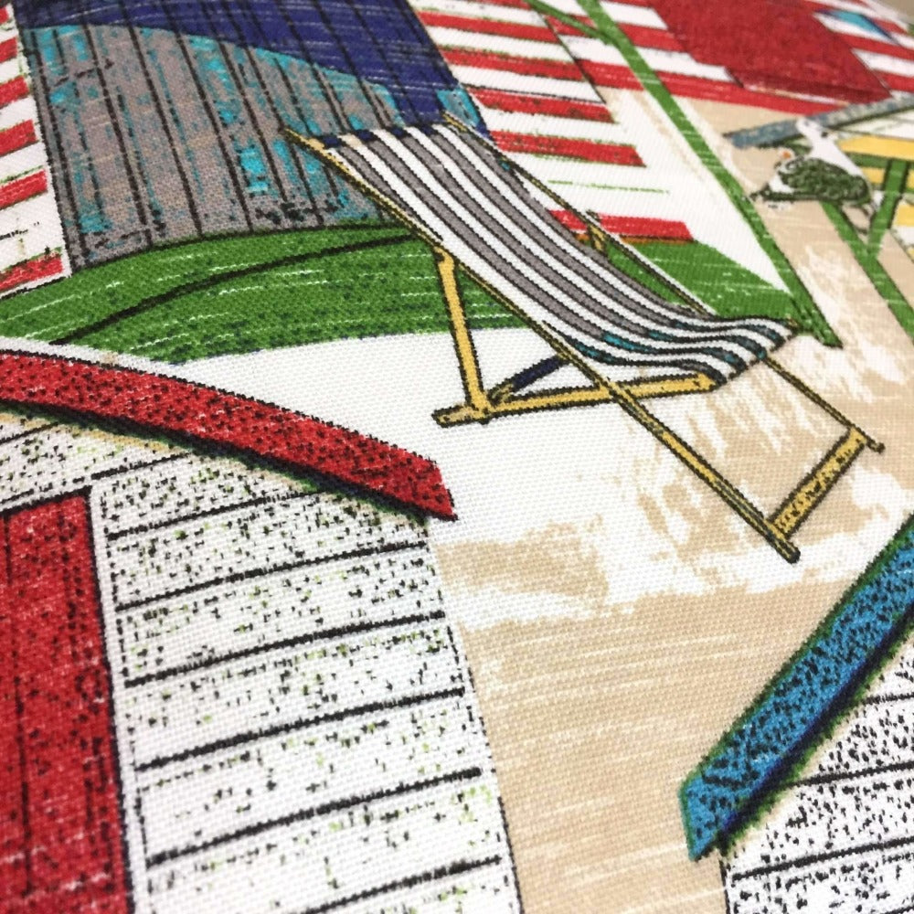 Beach Huts Cabana Outdoor Solarium White Red Blue Green Orange Decorative Throw Pillow Cover Cushion Pillow Case Euro Sham 16x16 18x18 20x20 22x22 24x24 26x26 28x28 Lumbar Pillow 12x18 12x20 12x24 14x20 16x26 by Aloriam