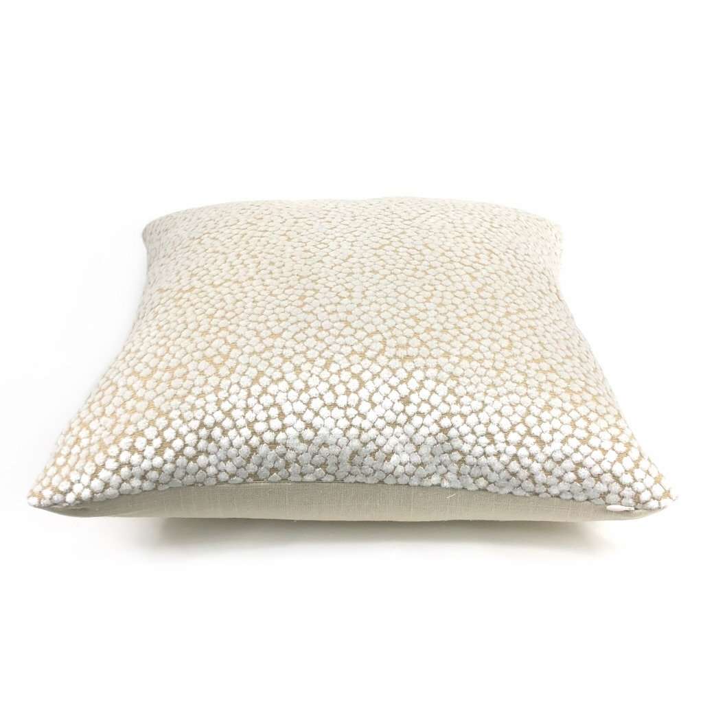 Catelyn White Velvet Dots Pillow Cover Cushion Pillow Case Euro Sham 16x16 18x18 20x20 22x22 24x24 26x26 28x28 Lumbar Pillow 12x18 12x20 12x24 14x20 16x26 by Aloriam