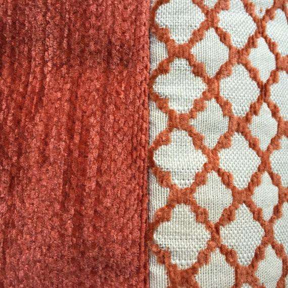 Designer Orange Cream Geometric Small Diamond Lattice Fretwork Pillow Cushion Cover Cushion Pillow Case Euro Sham 16x16 18x18 20x20 22x22 24x24 26x26 28x28 Lumbar Pillow 12x18 12x20 12x24 14x20 16x26 by Aloriam