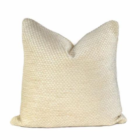 Dorchester Hobnail Texture Buttercream Chenille Pillow Cover - Aloriam