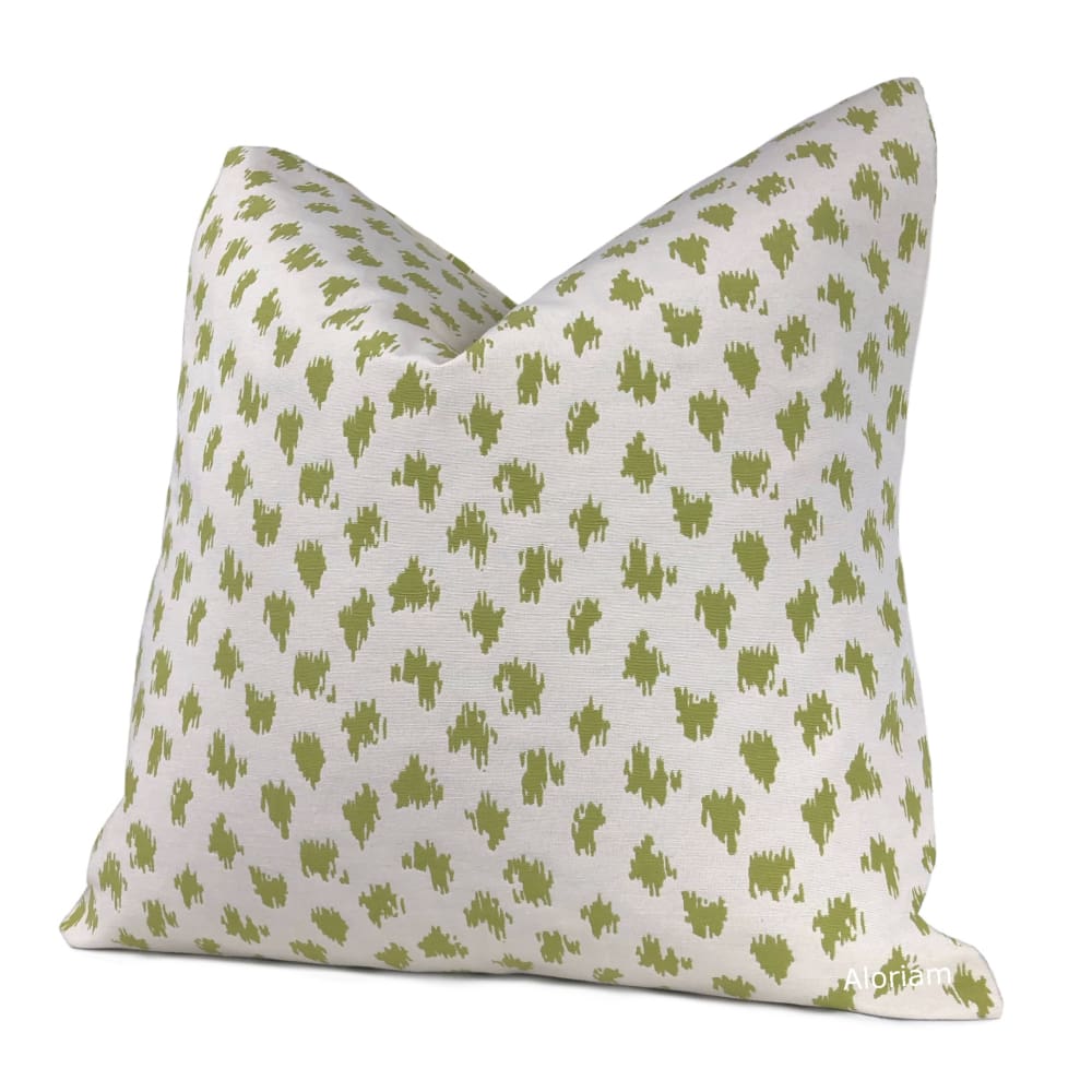 Dottie Avocado Green Off-White Dots Pillow Cover - Aloriam