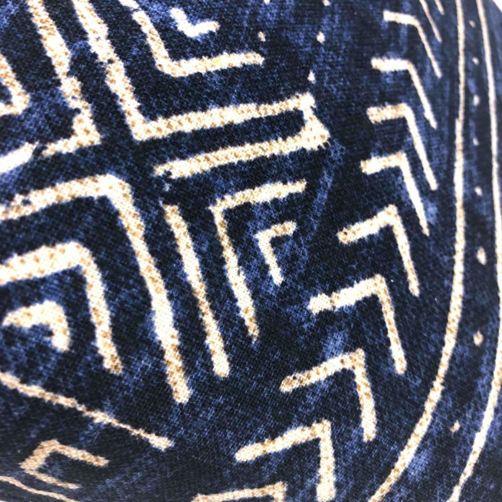 Genevieve Gorder Mali Mudcloth African Tribal Indigo Blue Pillow Cover - Aloriam