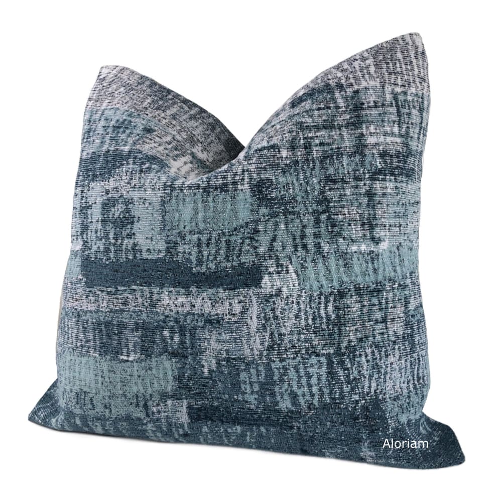 Grand Teton V Blue Tonal Texture Pillow Cover - Aloriam