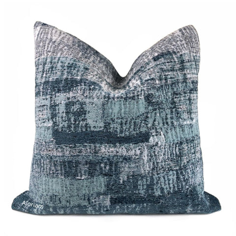 Grand Teton V Blue Tonal Texture Pillow Cover - Aloriam