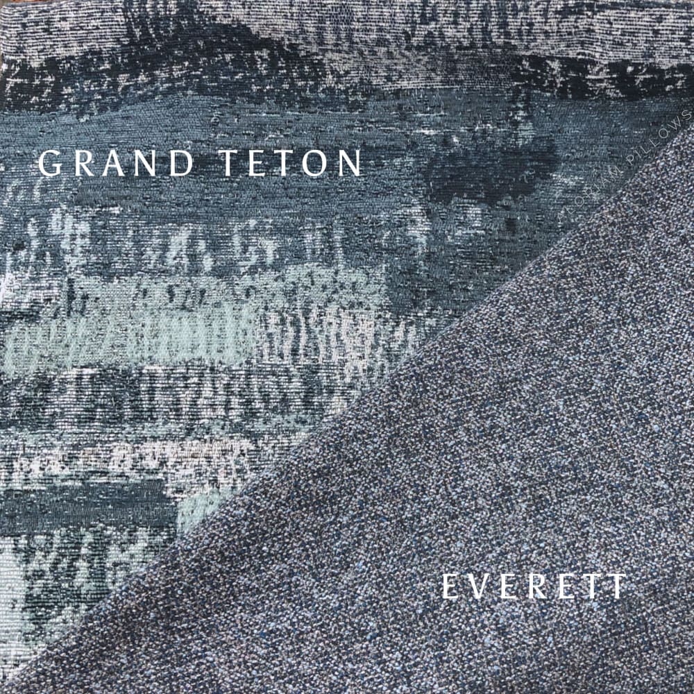 Grand Teton V Blue Tonal Texture Pillow Cover - Aloriam