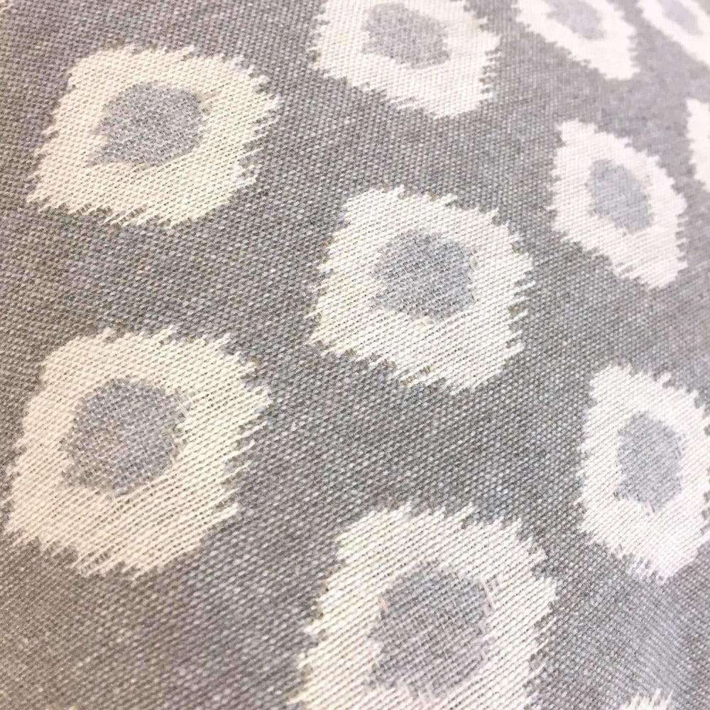Gray Cream Ikat Dots Pillow Cover For 20x20 Inserts Cushion Pillow Case Euro Sham 16x16 18x18 20x20 22x22 24x24 26x26 28x28 Lumbar Pillow 12x18 12x20 12x24 14x20 16x26 by Aloriam