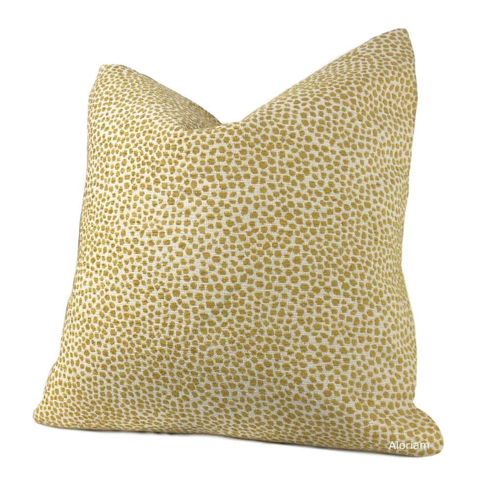 Harper Yellow Chenille Dots Pillow Cover - Aloriam