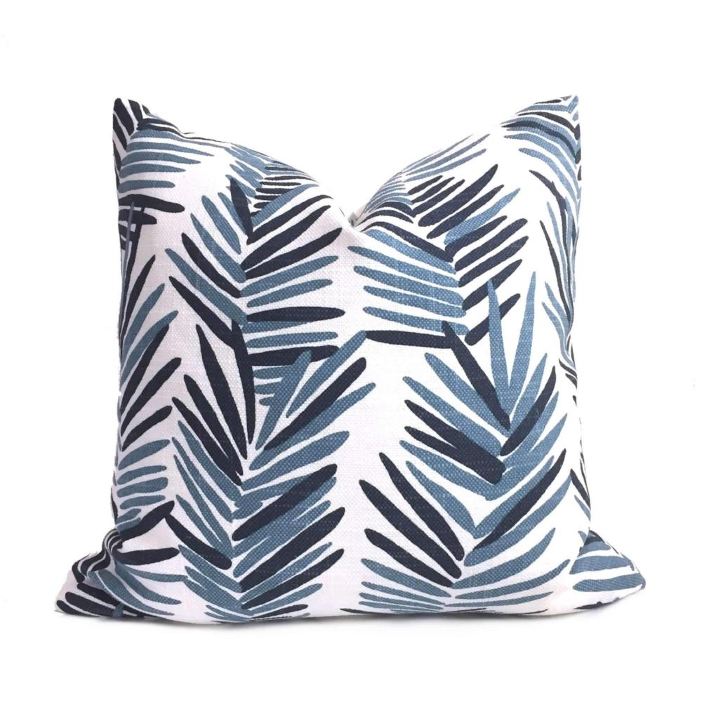 Custom Pillow - Monogrammed Pillow - Blue Toile Throw Pillow