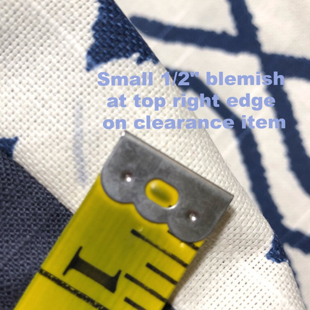 Zoe Ikat Lattice Navy Blue Off-White Geometric Pillow Cover (Made From Lacefield Designs Fabric)