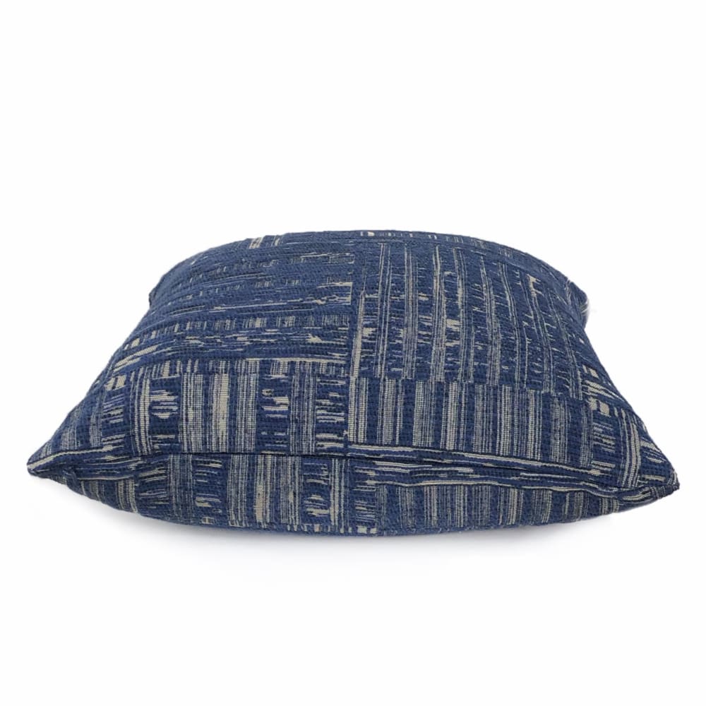 Joplin Cobalt Blue Abstract Texture Chenille Pillow Cover - Aloriam