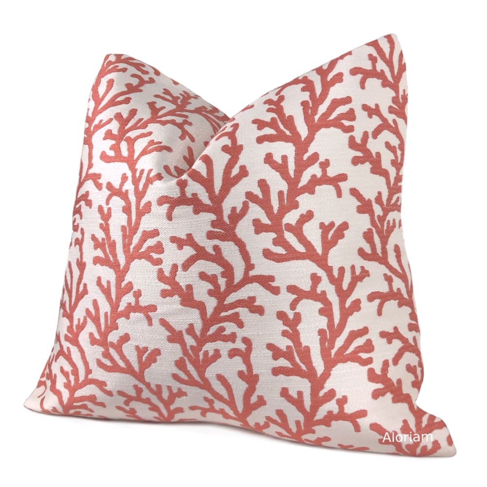 Juliet Red Coral Reef Pattern Pillow Cover - Aloriam