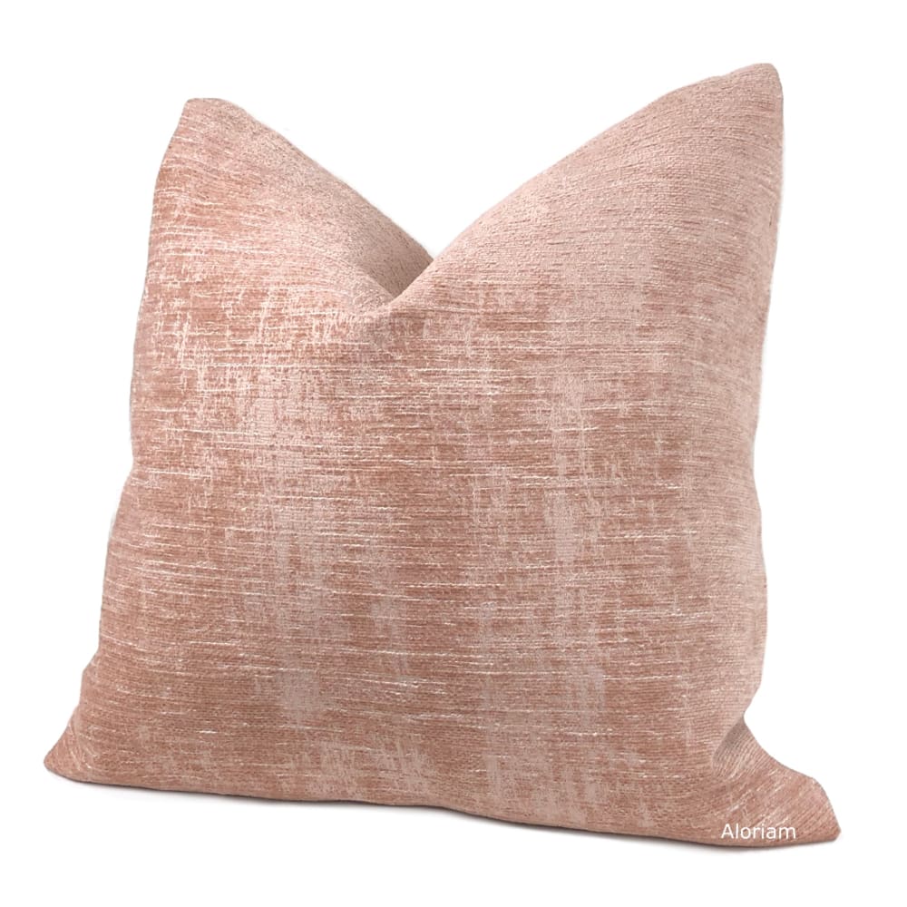 Knox Pink Slub Textured Chenille Pillow Cover - Aloriam