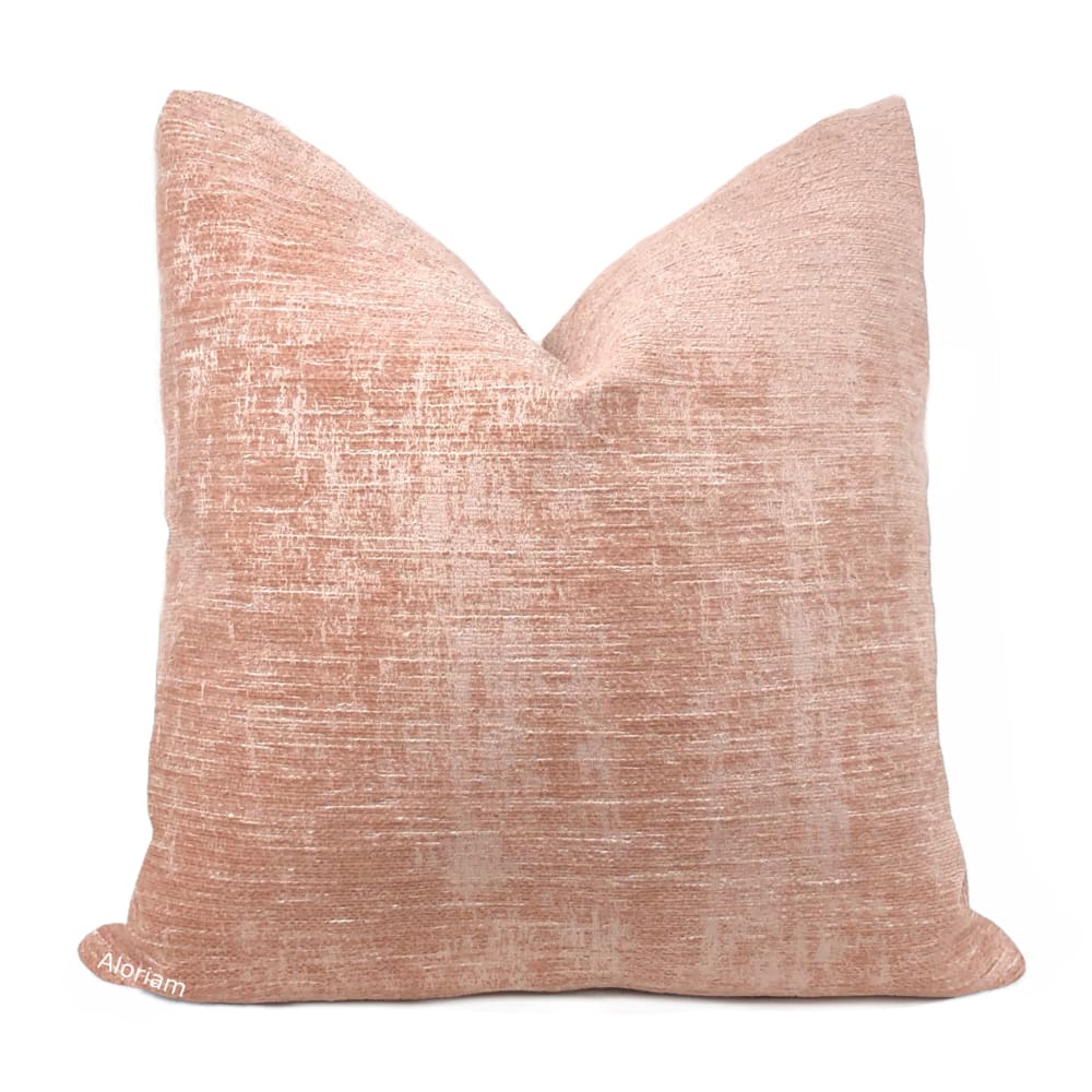 Knox Pink Slub Textured Chenille Pillow Cover - Aloriam