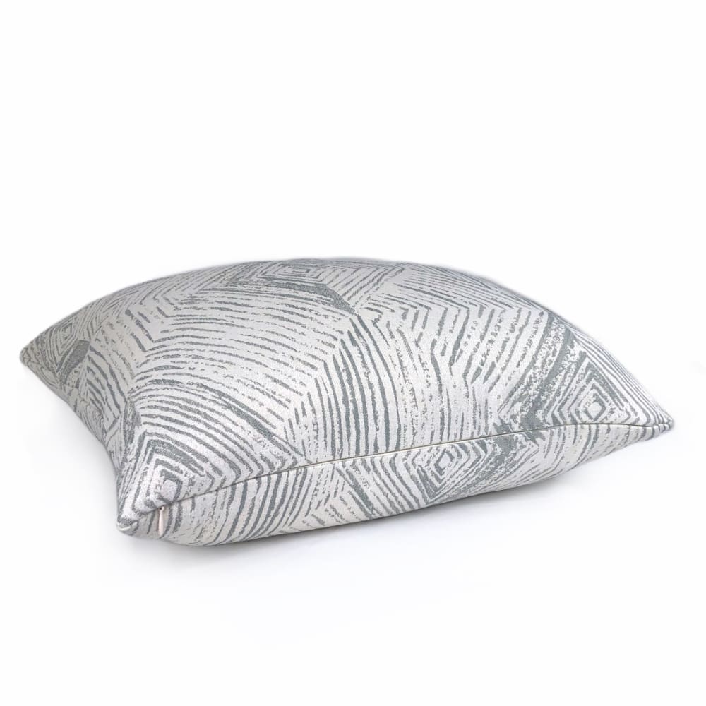 Kori Geometric Etchings Gray Off-White Pillow Cover - Aloriam