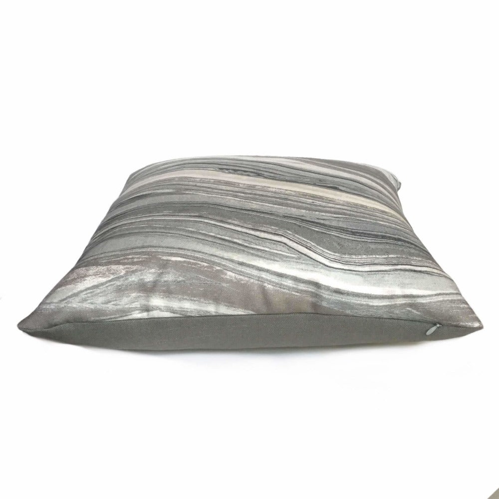 Kravet Visionary Swirled Stripes Marble Geology Pattern Decorative Pillow Cover