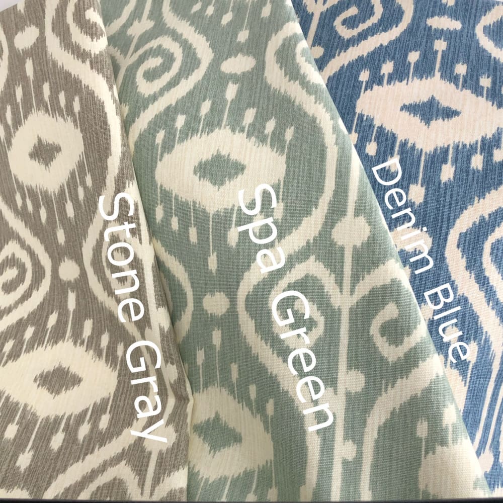 Kubla Stone Gray Cream Ikat Ethnic Print Pillow Cover - Aloriam