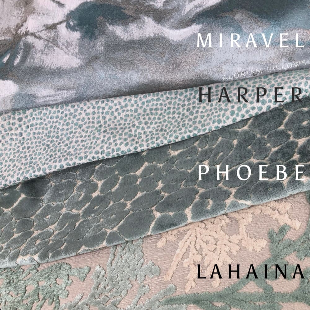 Lahaina Coral Reef Cut Velvet Seafoam Green Beige Pillow Cover - Aloriam