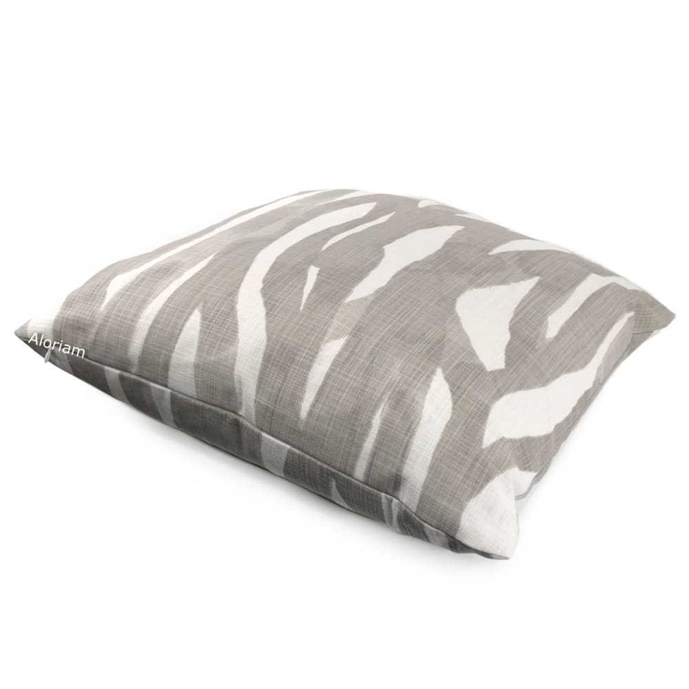 Lyra Gray White Brushstrokes Pillow Cover - Aloriam