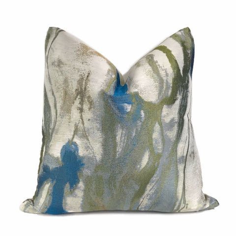 Miravel Azure Blue Abstract Pillow Cover - Aloriam