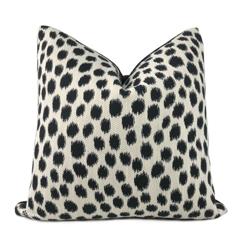 Oakley Black Cream Dots Pillow Cover - Aloriam