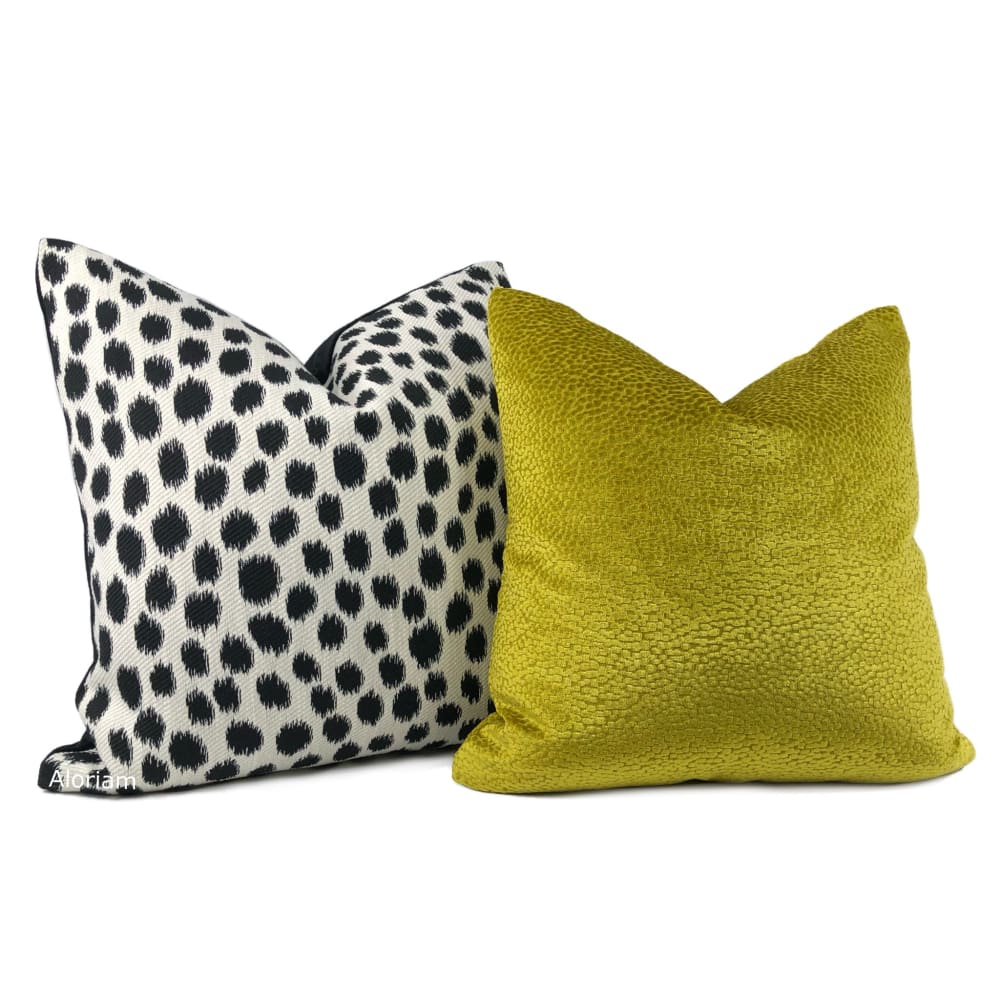 Oakley Black Cream Dots Pillow Cover - Aloriam