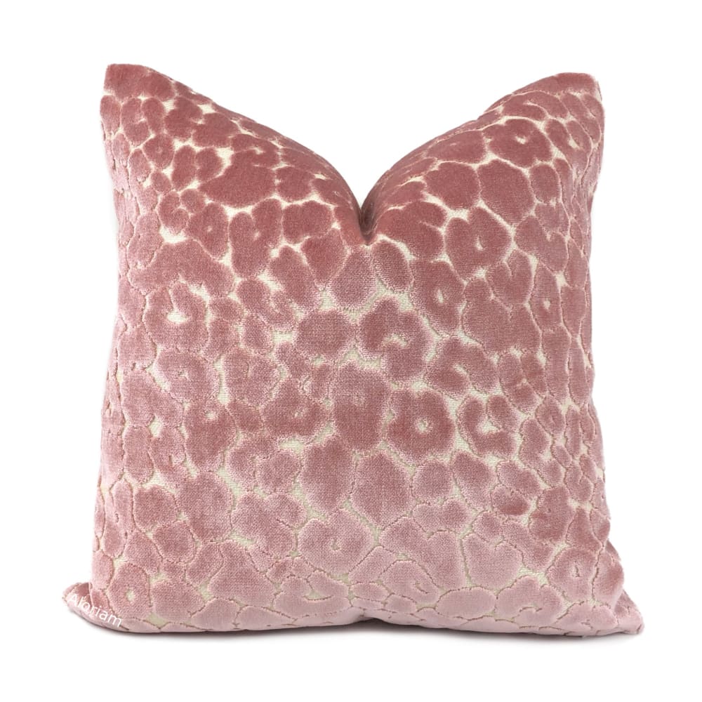 Phoebe Rose Pink Leopard Velvet Pillow Cover (Fabric by the Yard