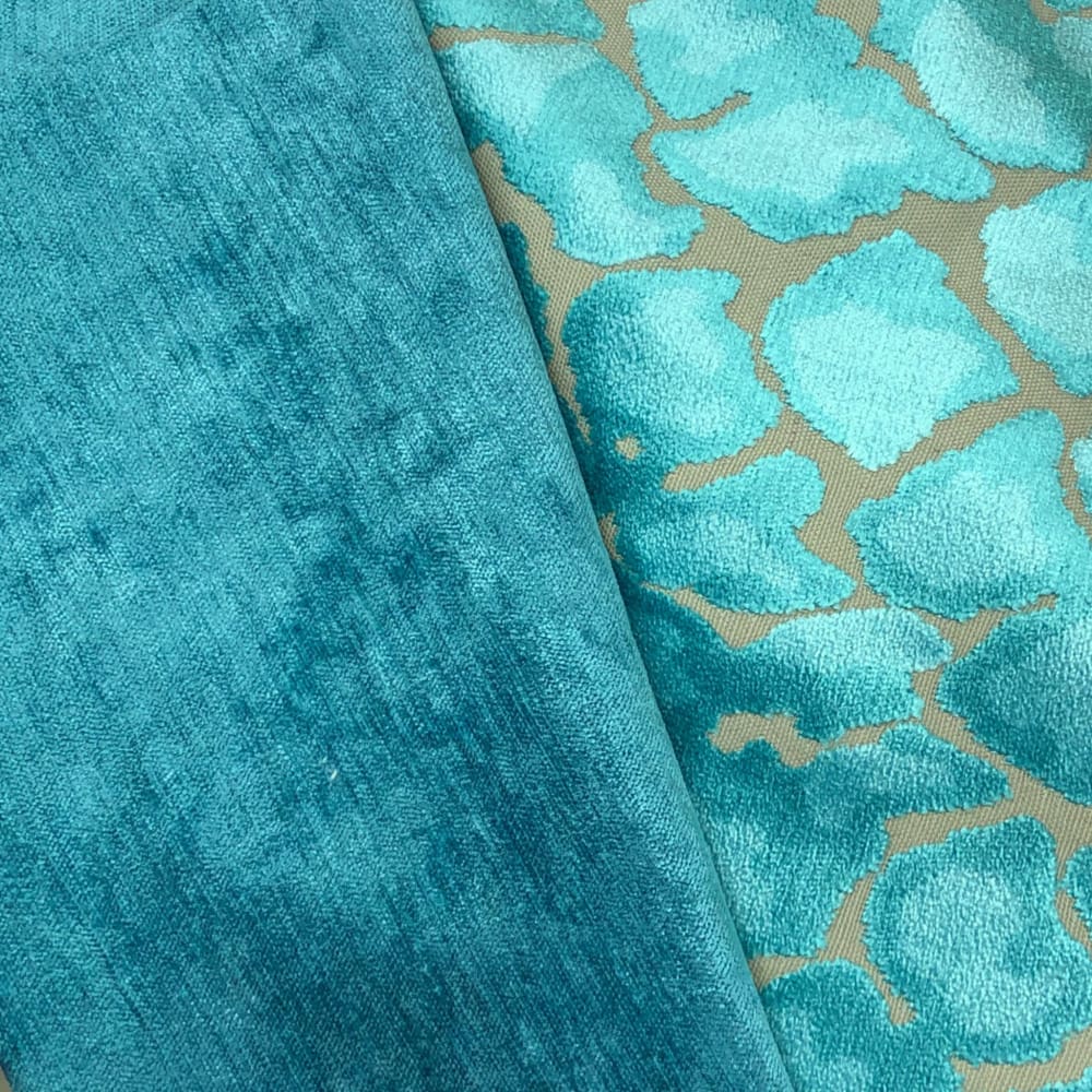 Raphael Turquoise Blue Chenille Pillow Cover - Aloriam