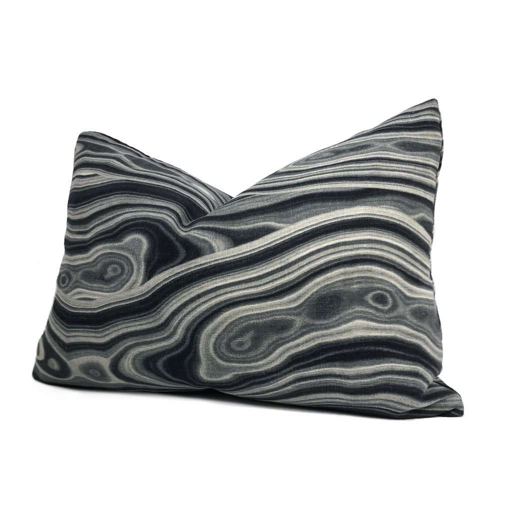 Robert Allen Black Gray White Abstract Geology Pattern Decorative Throw Pillow Cover Cushion Pillow Case Euro Sham 16x16 18x18 20x20 22x22 24x24 26x26 28x28 Lumbar Pillow 12x18 12x20 12x24 14x20 16x26 by Aloriam