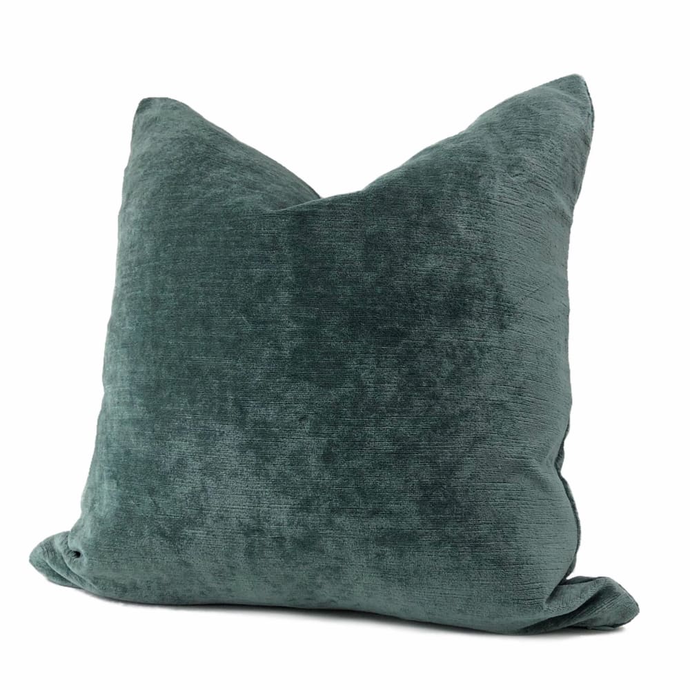 Robert Allen Cypress Green Lustre Textured Italian Linen Velvet Pillow Cover - Aloriam