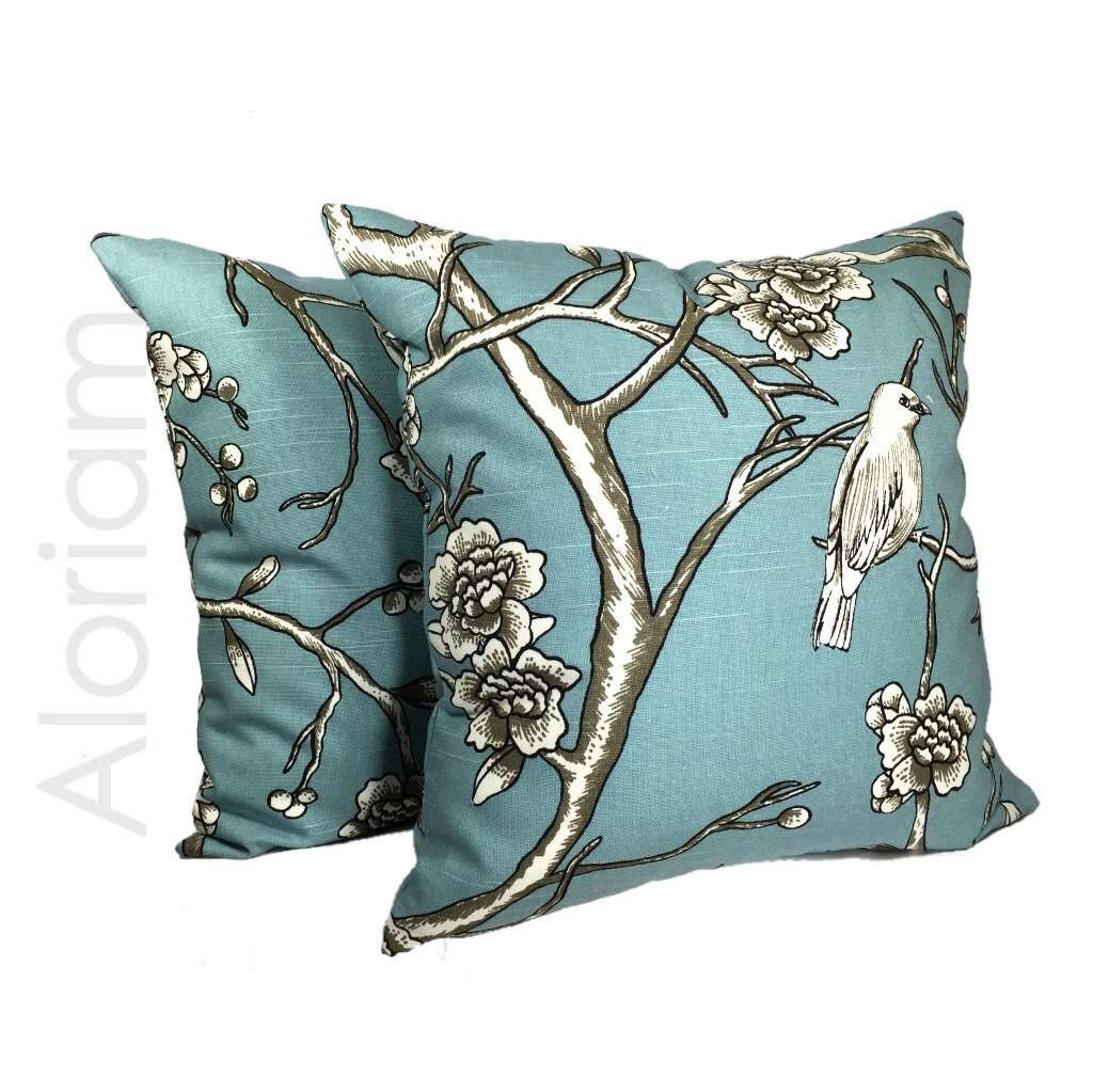 Robert Allen Dwell Studio Vintage Blossom in Jade Teal Green by Aloriam