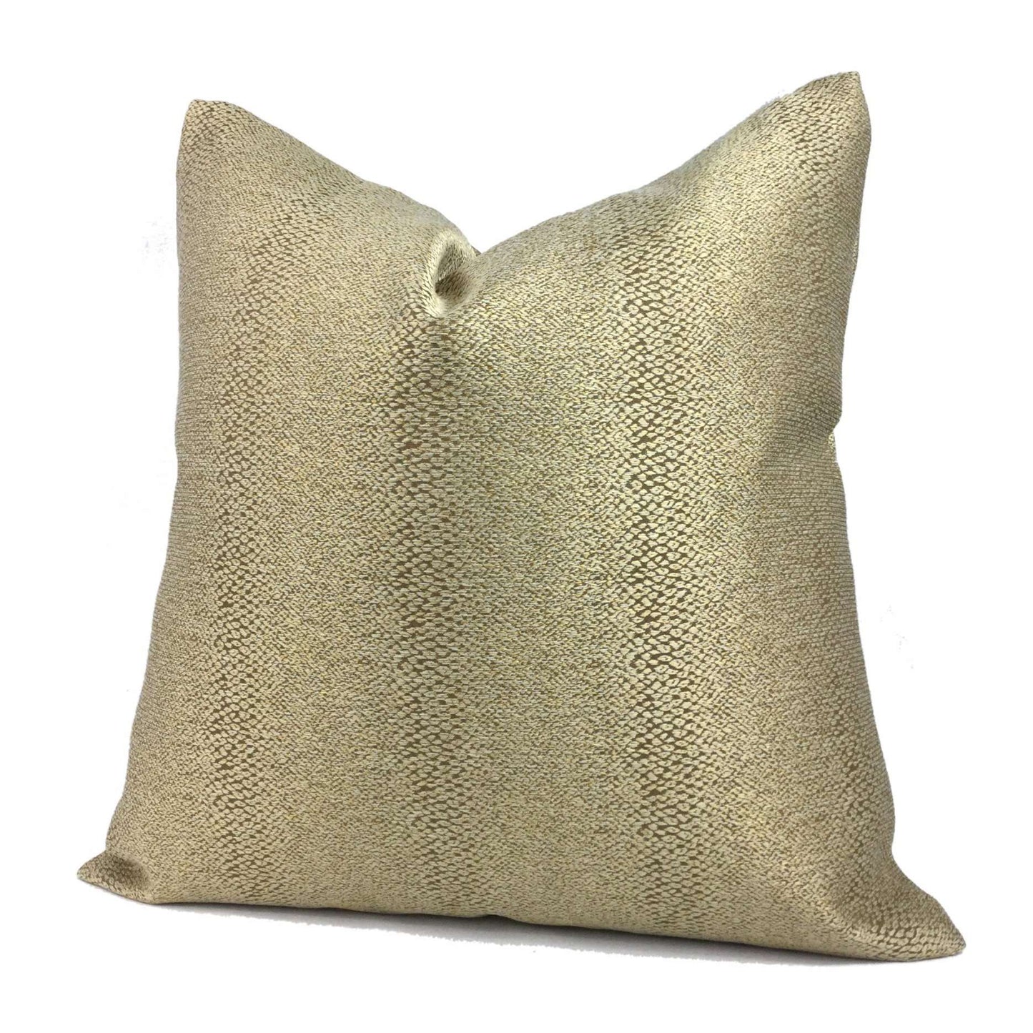 Robert Allen Glossy Slither Gold Faux Snakeskin Throw Pillow Cover