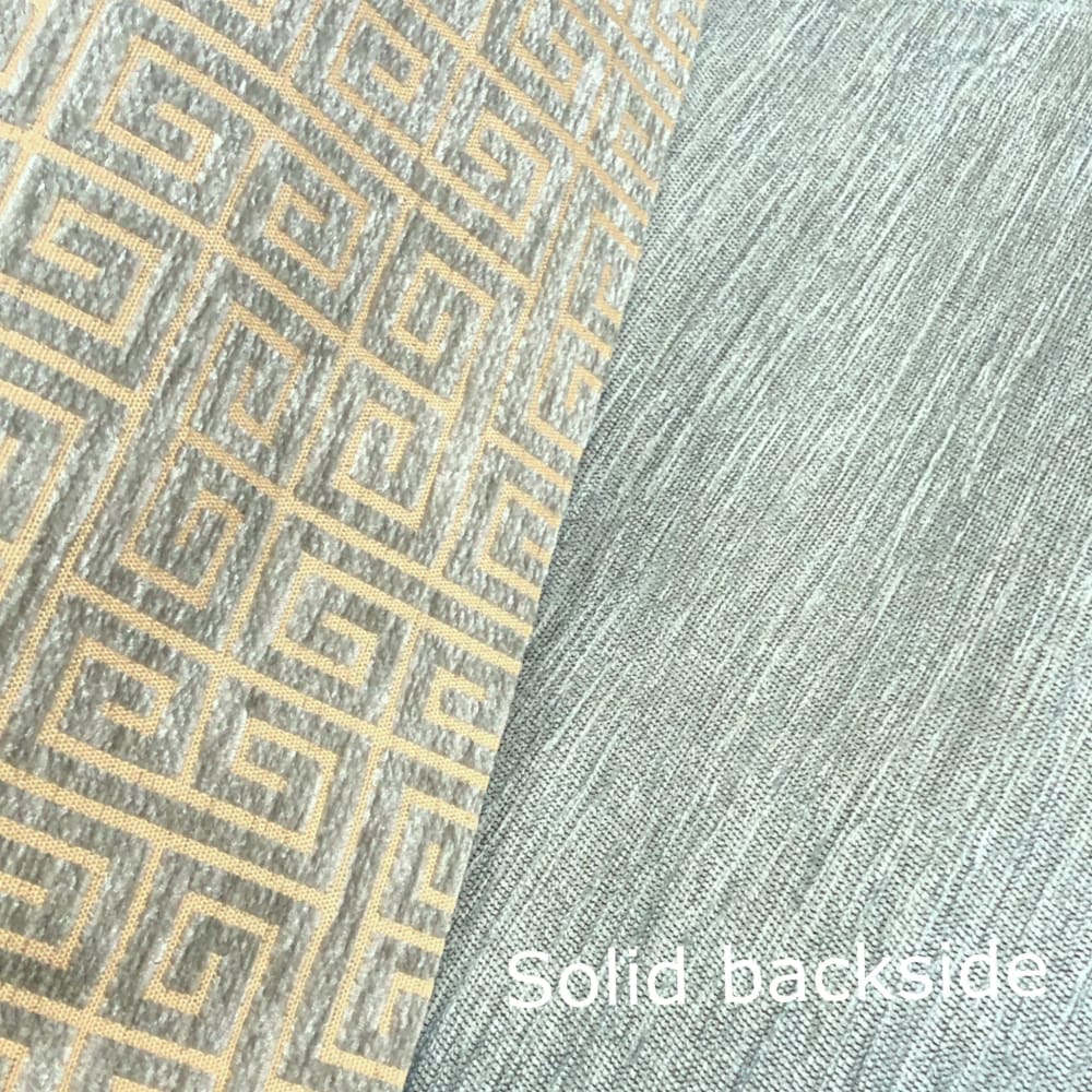 Robert Allen Greek Key Geometric Cloudy Blue-Green Gray Velvet Pillow Cushion Cover - Aloriam