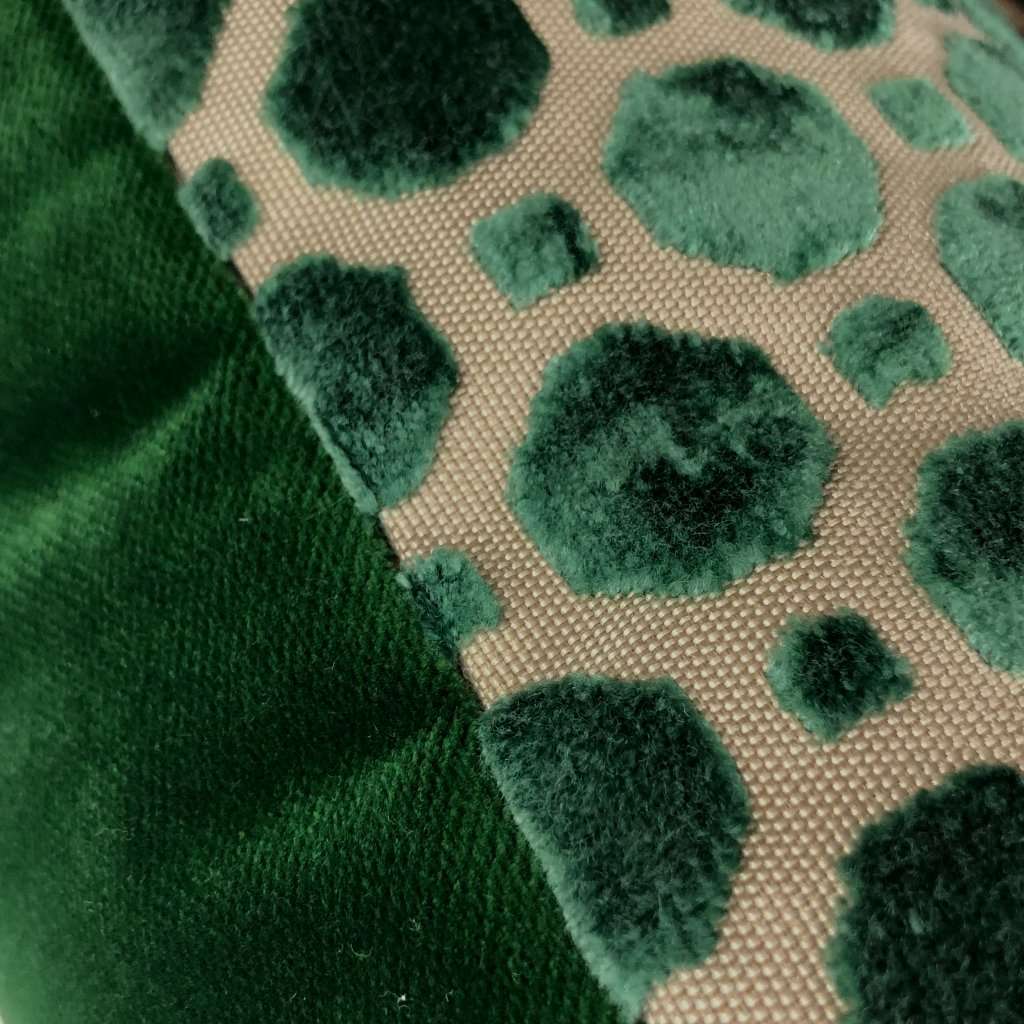 Robert Allen Velvet Geo Emerald Green Pillow Cover Cushion Pillow Case Euro Sham 16x16 18x18 20x20 22x22 24x24 26x26 28x28 Lumbar Pillow 12x18 12x20 12x24 14x20 16x26 by Aloriam