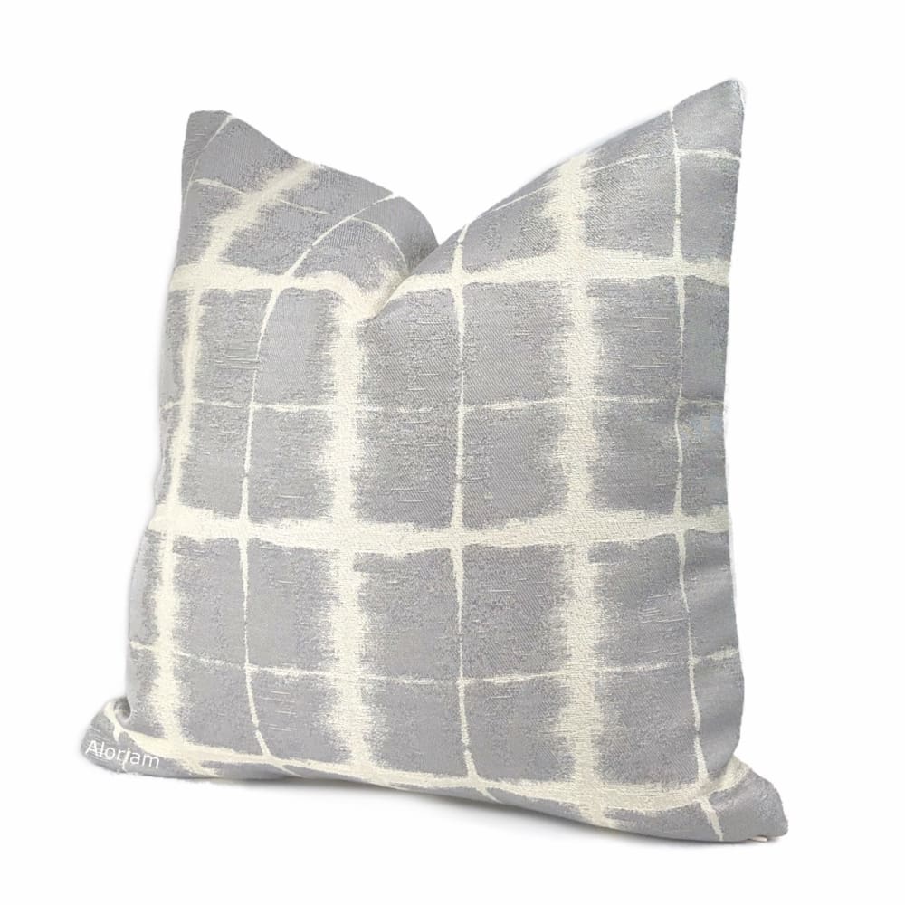 Rutherford Gray & Cream Plaid Checks Pillow Cover - Aloriam