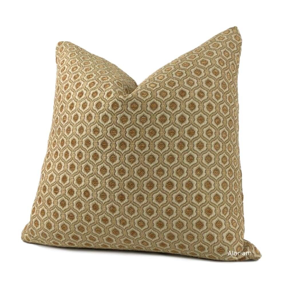 Seville Honey Beige Ogee Tile Pillow Cover - Aloriam