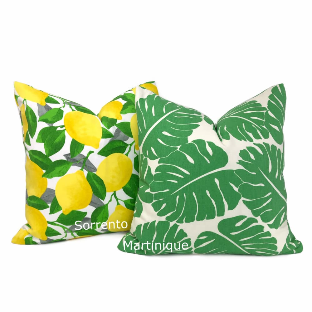Sorrento Lemons Indoor Outdoor Pillow Cover - Aloriam