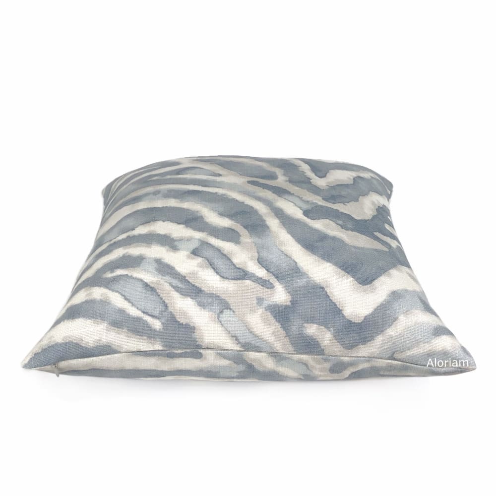 Tadu Slate Gray Watercolor Animal Stripe Pillow Cover - Aloriam