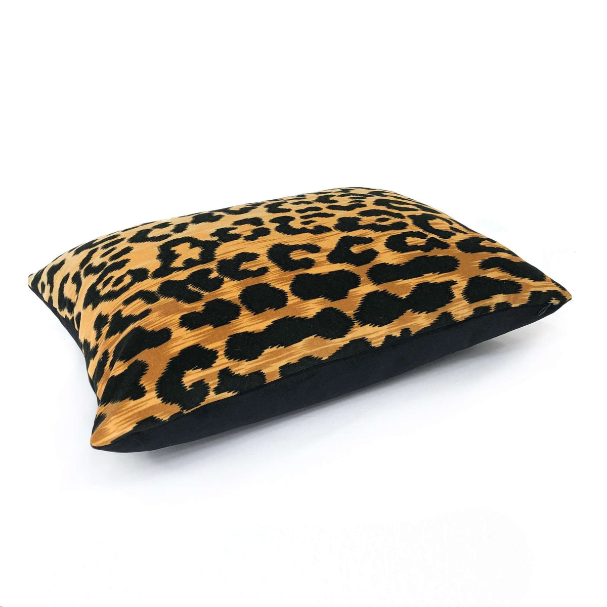 Tan & Black Large Leopard Faux Animal Skin Cotton Velvet Pillow Cover Cushion Pillow Case Euro Sham 16x16 18x18 20x20 22x22 24x24 26x26 28x28 Lumbar Pillow 12x18 12x20 12x24 14x20 16x26 by Aloriam
