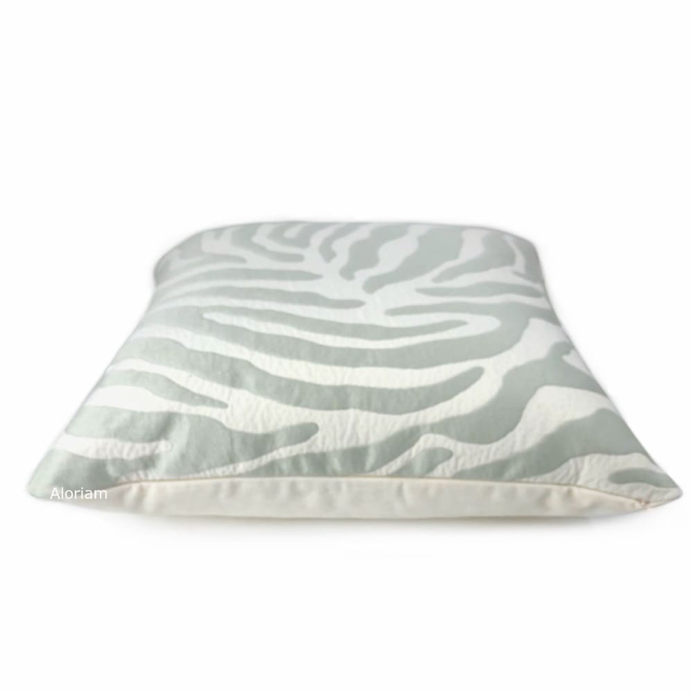 Zahar Silver Gray & Cream Tiger Stripe Pillow Cover - Aloriam