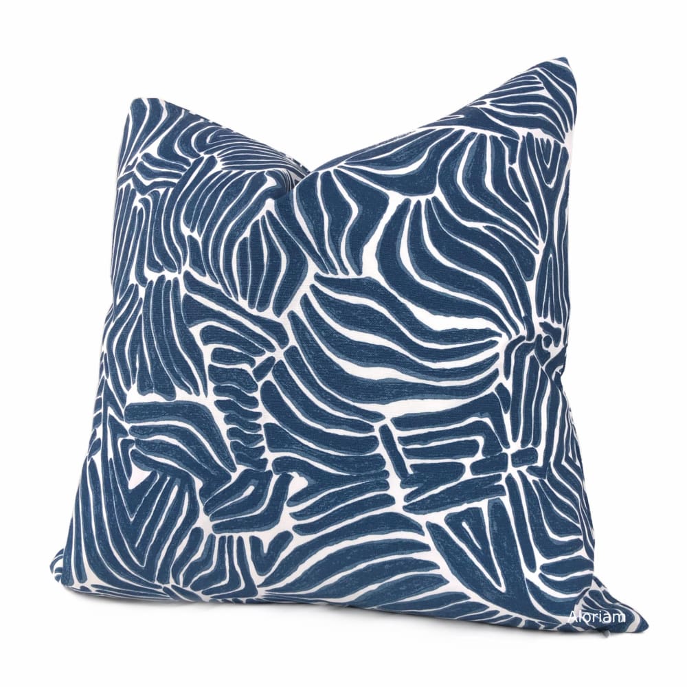 Zakara Blue White Indoor Outdoor Pillow Cover - Aloriam